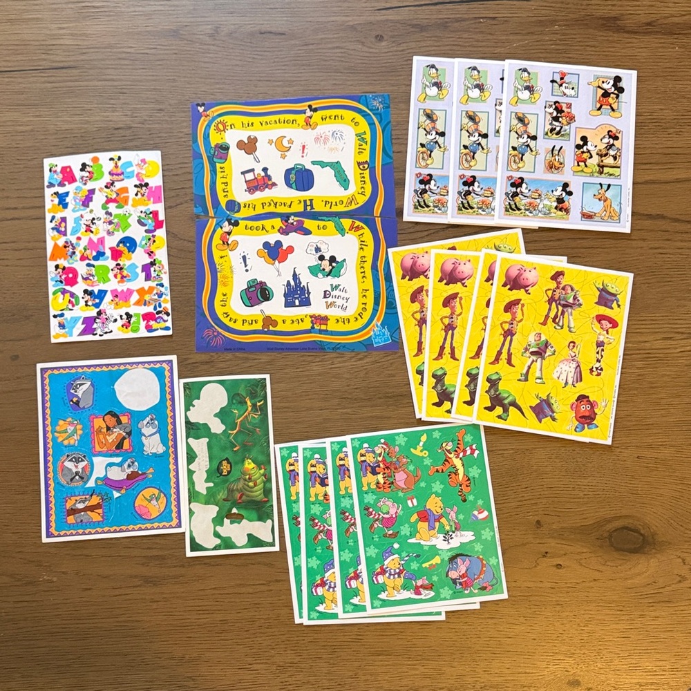 Vintage Disney Stickers Sandylion Hallmark Alphabet
